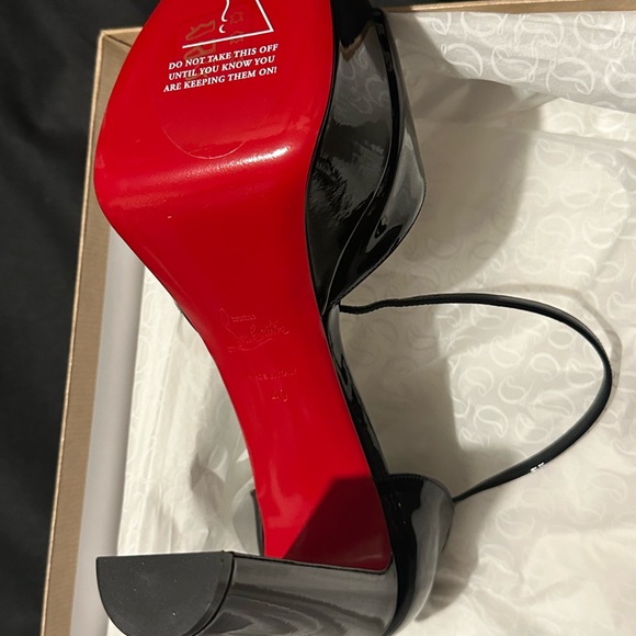 Christian Louboutin Black Heels with Red Soles - Picture 6 of 7